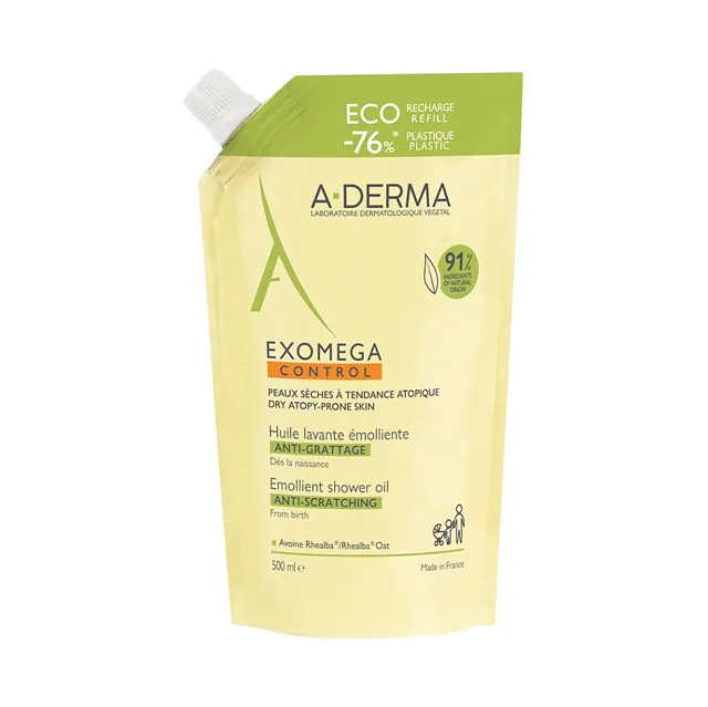 A-DERMA Exomega Control Sprchový olej 500 ml - ECO Náplň 500 ml