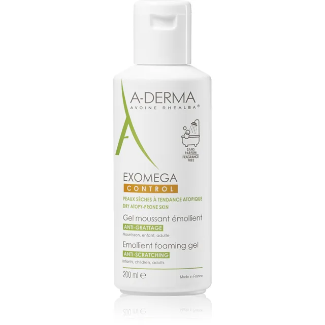 A-derma Exomega Control Zvláč.pěnivý Gel 200ml