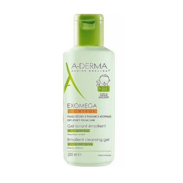 A-derma Exomega Control zvláčňující mycí gel 2v1 200ml