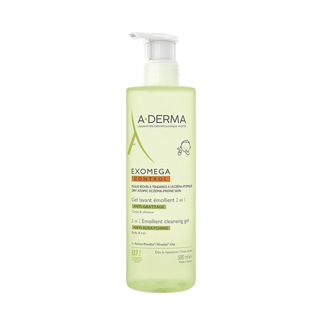 A-DERMA Exomega Control Zvláčňující mycí gel 2v1 500 ml