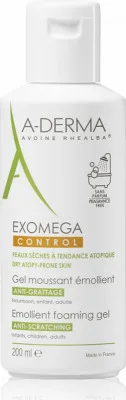 A-Derma Exomega zvláčňující mycí gel 2v1 Tělo a vlasy 200 ml