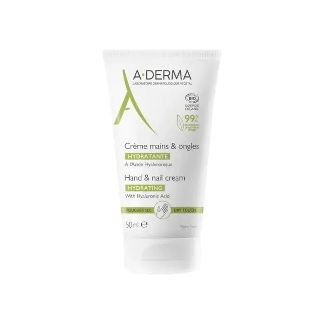 A-Derma Original Care hydratační krém na ruce a nehty s kyselinou hyaluronovou 50 ml