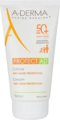 A-Derma Protect AD ochranný opalovací krém pro atopickou pokožku SPF50+ 150 ml