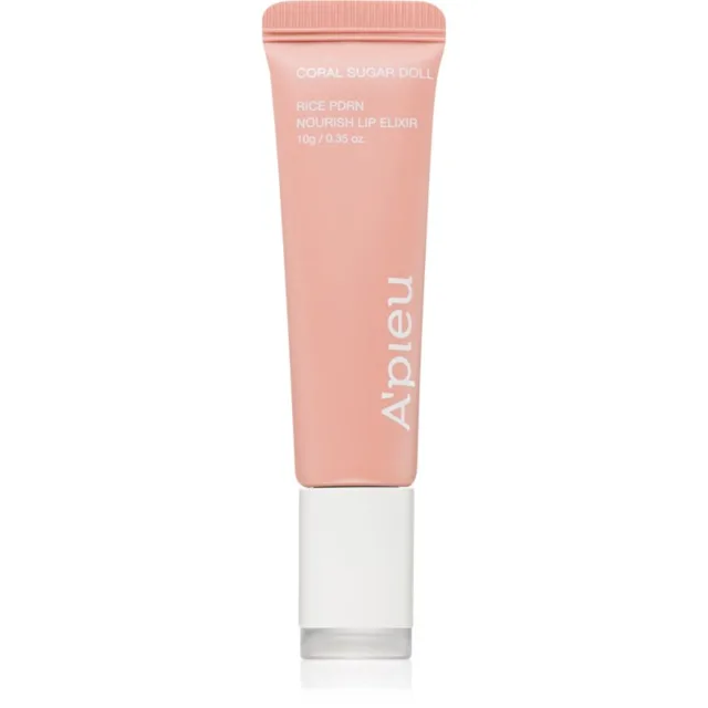 A’pieu Rice PDRN Nourish Lip Elixir tónovací balzám na rty s vyživujícím účinkem odstín 03 Coral Sugar Doll 10 g