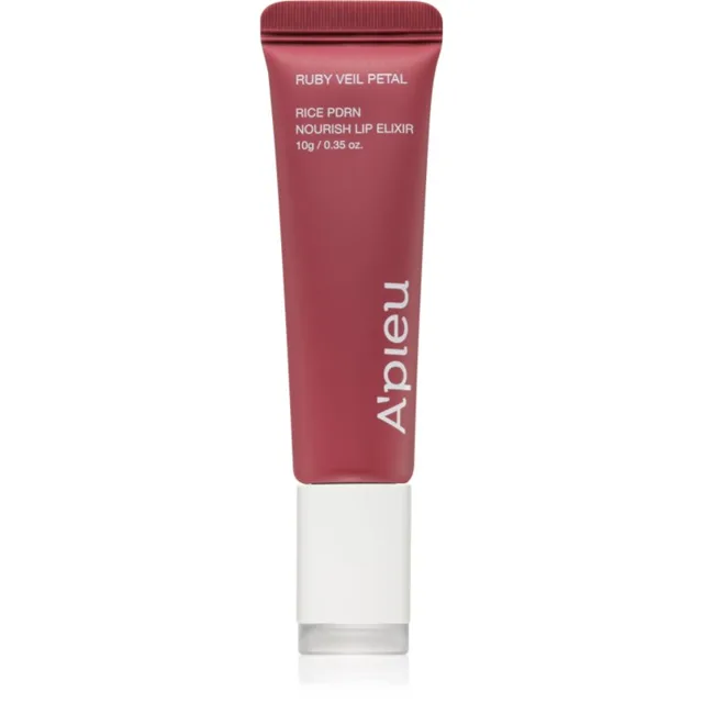 A’pieu Rice PDRN Nourish Lip Elixir tónovací balzám na rty s vyživujícím účinkem odstín 04 Ruby Veil Petal 10 g