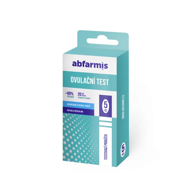 ABFARMIS Ovulační test, testovací proužky 20 mIU/ml 5 ks