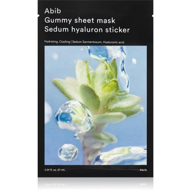 Abib Gummy Sheet Mask Sedum Hyaluron Sticker hloubkově hydratační maska s vyhlazujícím efektem 27 ml