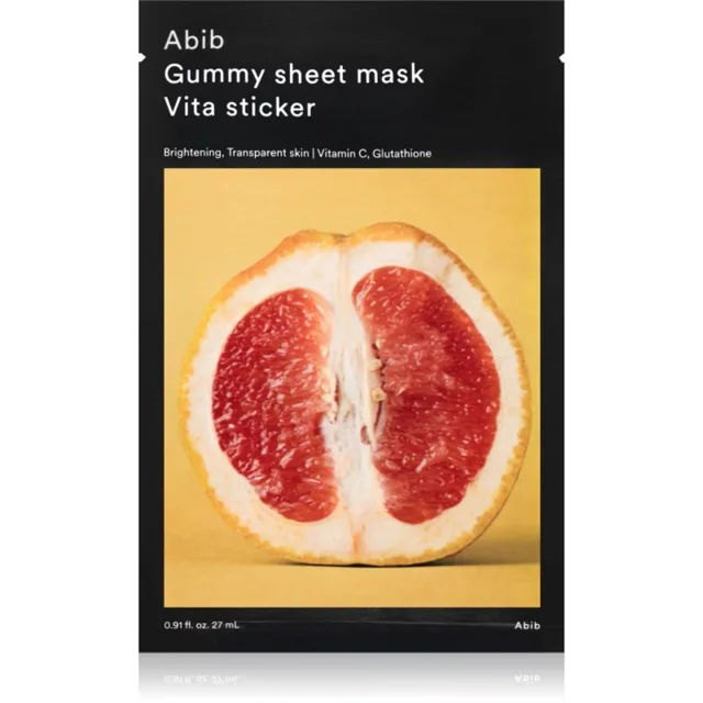 Abib Gummy Sheet Mask Vita Sticker rozjasňující plátýnková maska se zklidňujícím účinkem 27 ml