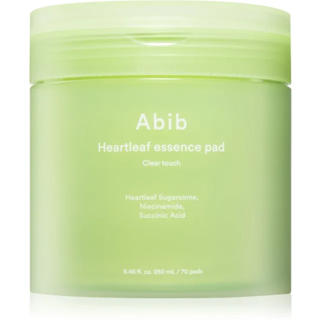 Abib Heartleaf Clear Touch Essence Pad zklidňující polštářky s hydratačním účinkem 70 ks