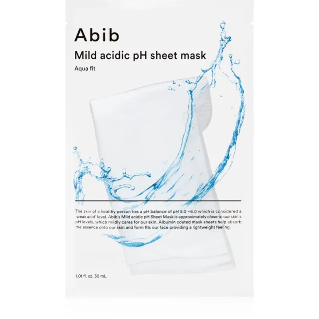 Abib Mild Acidic pH Sheet Mask Aqua Fit plátýnková maska pro intenzivní hydrataci pleti 30 ml