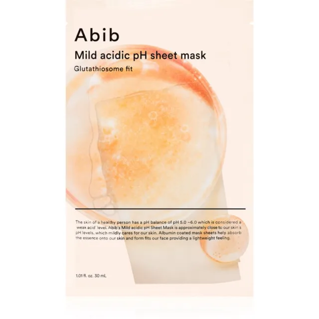 Abib Mild Acidic pH Sheet Mask Glutathiosome Fit rozjasňující plátýnková maska s hydratačním účinkem 30 ml