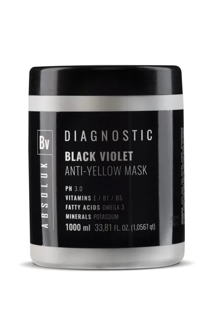 Absoluk Diagnostic Anti-Yellow Black Violet Mask 1000g - Maska proti žlutým tónům