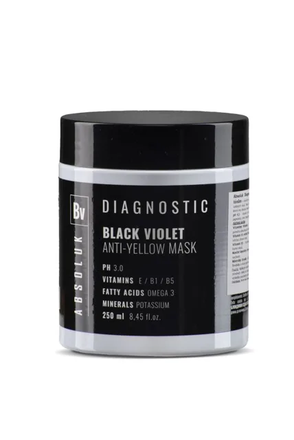 Absoluk Diagnostic Anti-Yellow Black Violet Mask 250g - Maska proti žlutým tónům
