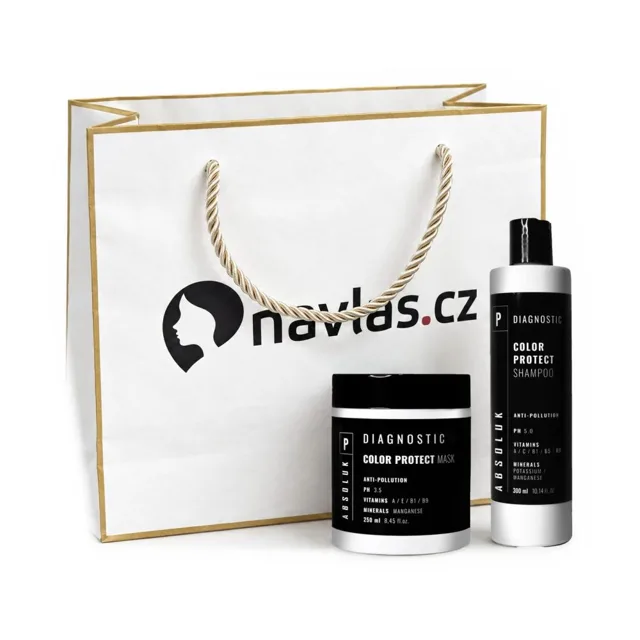 Absoluk Gift Set Color - Set na barvené vlasy šampon + maska + dárková taška