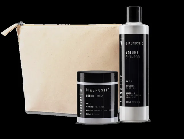 Absoluk Gift Set Volume - Objemový set na vlasy šampon + maska + taštička