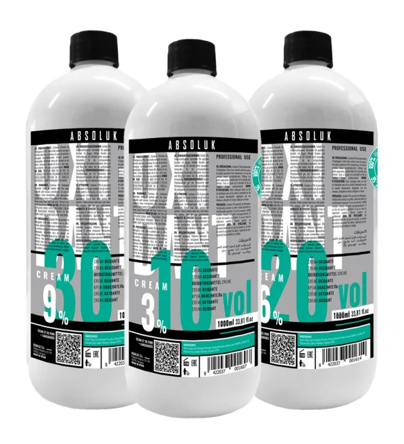 Absoluk Oxidant Cream 1000ml - Oxidační krém Absoluk Oxidant Cream: 20 Vol. (6%)