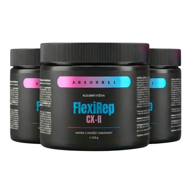 ABSORBii FlexiRep CX-II – 90denní kúra pro klouby, 3× 225 g
