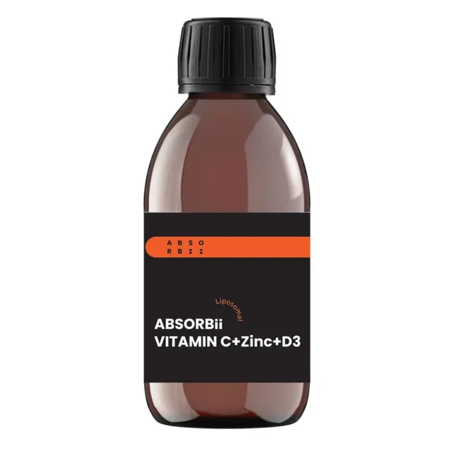 ABSORBii VITAMIN C+Zinc+D3 lipozomální vitamíny 200 ml