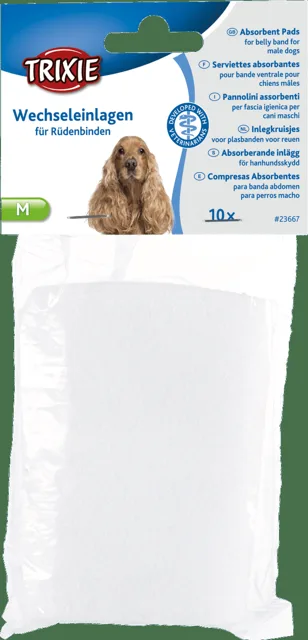 Absorpční vložky Trixie do břišního pásu pro psa M 10 ks