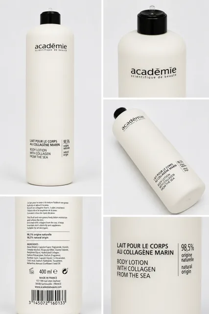 Academie lait pour corps au collagenne body lotion, 400 ml, (poškozený aplikátor)