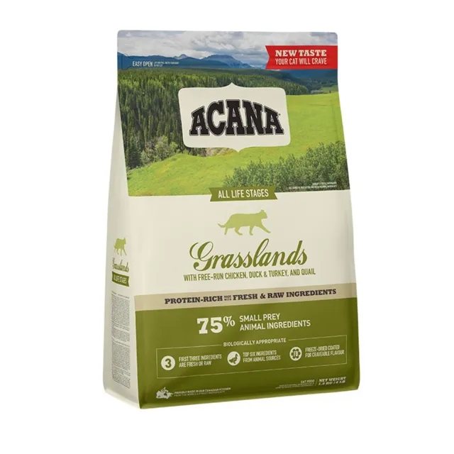 ACANA Grasslands Cat 4x1,8 kg s drůbeží, rybami a vejci