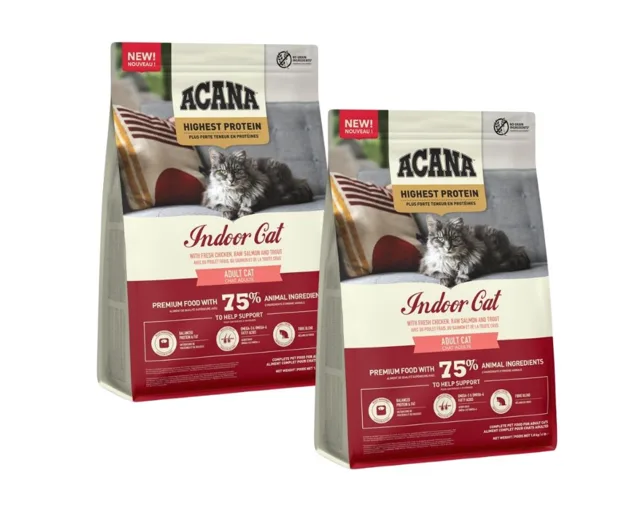 ACANA Highest Protein Indoor Cat 2x1,8 kg s mořskými rybami, pro kočky chované v bytě