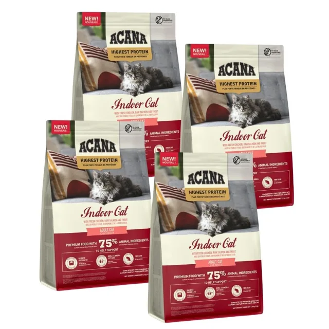 ACANA Highest Protein Indoor Cat 4x1,8 kg s mořskými rybami pro kočky chované uvnitř