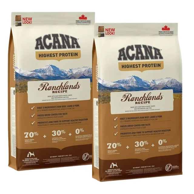 ACANA Highest Protein Ranchlands Dog 2x6 kg