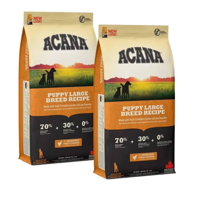 ACANA Puppy large breed dog 2x17 kg granule pro štěňata velkých plemen s hmotností nad 25 kg v dospělosti