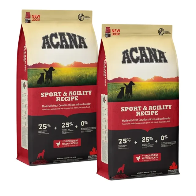 ACANA Sport &amp; Agility 2x17 kg  bezobilné granule pro aktivní a velmi aktivní psy
