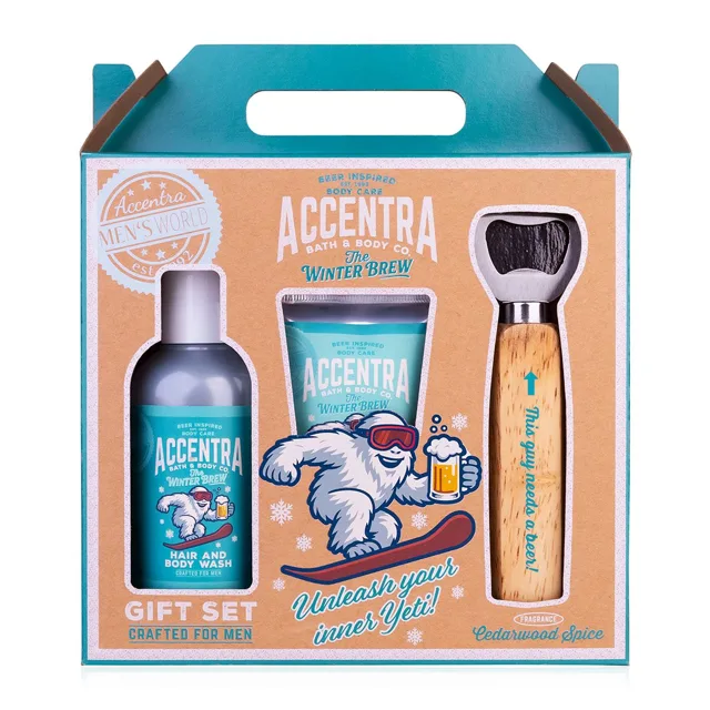 Accentra Dárková sada koupelové péče s otvírákem Men`s Collection Winter Edition