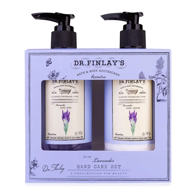 Accentra Dárková sada péče o ruce s pumpičkou Lavender Dr. Finlay`s