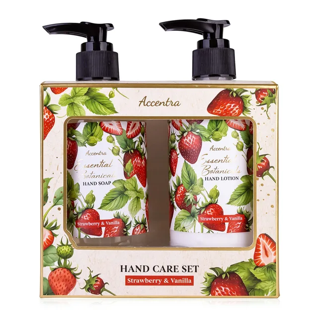 Accentra Dárková sada péče o ruce Strawberry & Vanilla Essential Botanics
