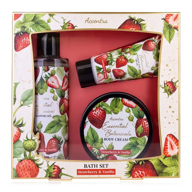 Accentra Dárková sada Strawberry & Vanilla Essential Botanical