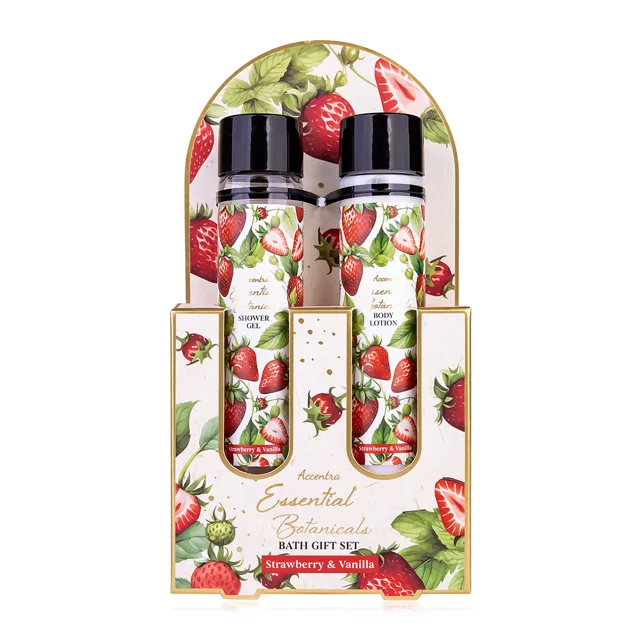 Accentra Dárková sada ve zkumavkách Strawberry & Vanilla Essential Botanicals