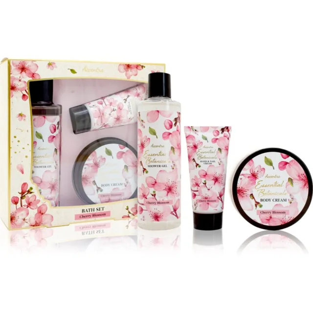 Accentra Essential Botanicals Bath Set dárková sada do koupele 3 ks