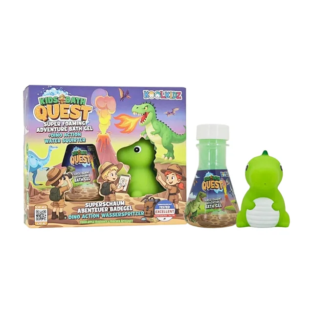 ACCENTRA Sada na koupání koolkidz + stříkačka dinosaurus 60 ml