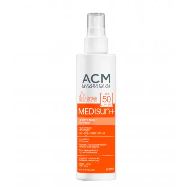 ACM Opalovací sprej na tělo a tvář SPF 50+ Medisun Spray 200 ml