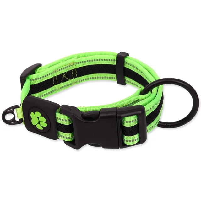 ACTIVE DOG Obojek Fluffy L limetka 3,2x39-59cm