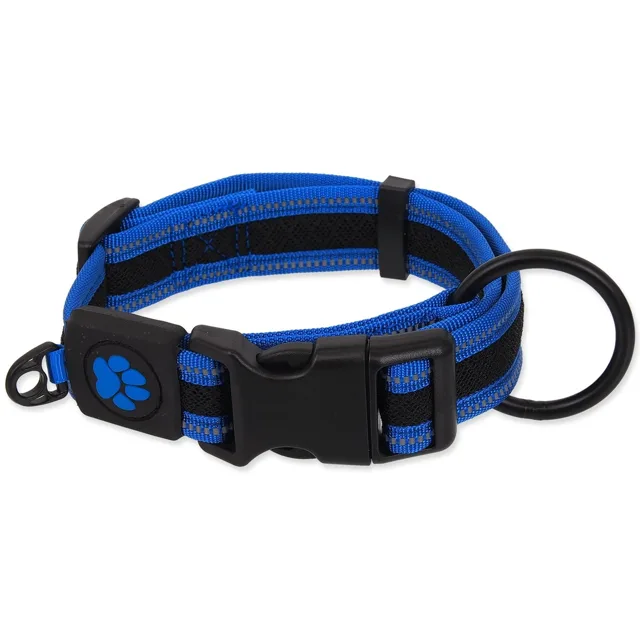 ACTIVE DOG Obojek Fluffy L modrý 3,2x39-59cm