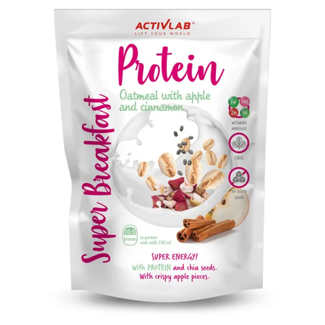 ACTIVLAB Super protein breakfast ovesná kaše s jablky a skořicí 300 g