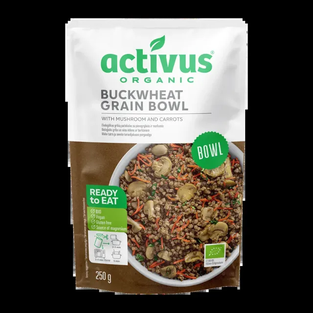 Activus BIO Grain Bowl s pohankou, houbami a mrkví 250 g