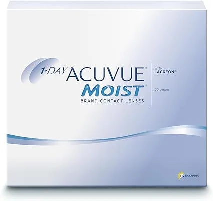 Acuvue 1-denní vlhké kontaktní čočky, měkké, čiré, 90, BC 9,0 milimetrů, DIA 14,2 milimetrů, -5,0 dioptrií