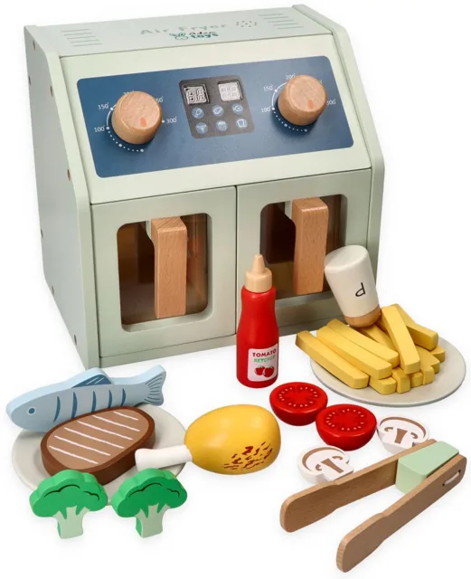 Adam Toys Dřevěná elektronická fritéza s příslušenstvím
