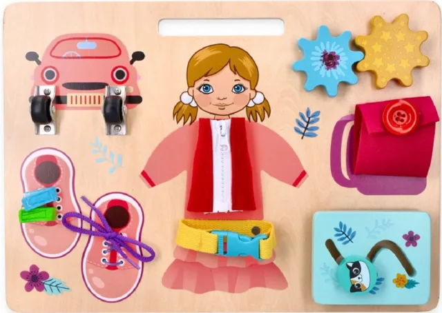 Adam Toys Montesori vzdělávací závěsná, naučná tabule - Anička