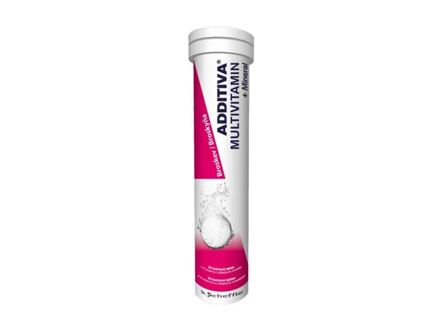 Additiva multivit.+minerál tbl.eff.20 broskev