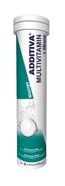 Additiva multiVitamín + minerál mango 20 šumivých tablet