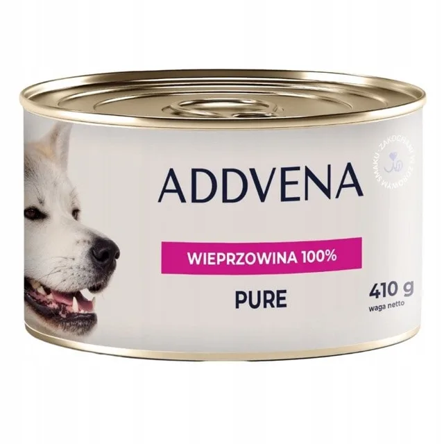 ADDVENA Moist Pure 100% Mokré krmivo pro psy s vepřovým masem 410 g