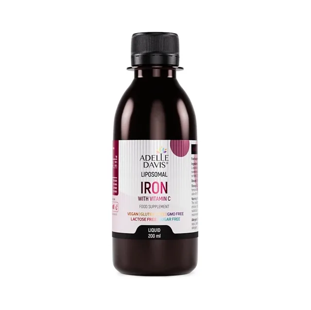 ADELLE DAVIS Lipozomální železo s vitamínem C 200 ml