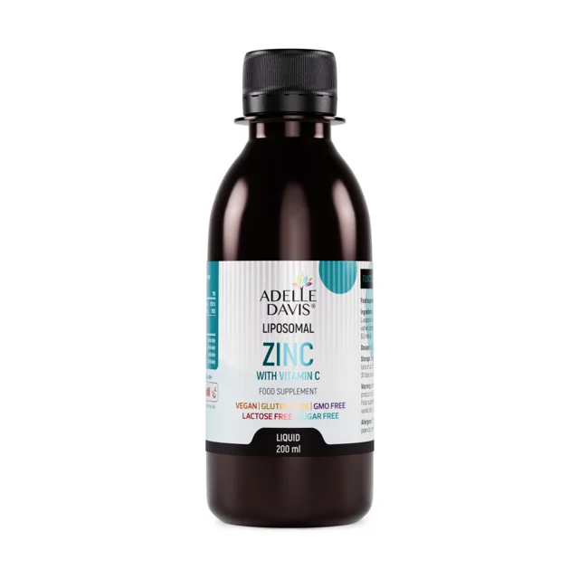 Adelle Davis Lipozomální zinek 15 mg s vitamínem C 200 ml